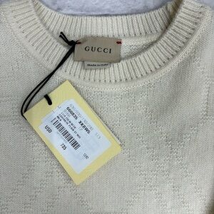 Gucci cream crewneck cashmere sweater no with tags